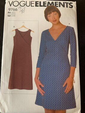 Vogue Misses Dress Sewing Pattern 9766 Size 6 8 10 12 14 16 18 20 22 Uncut